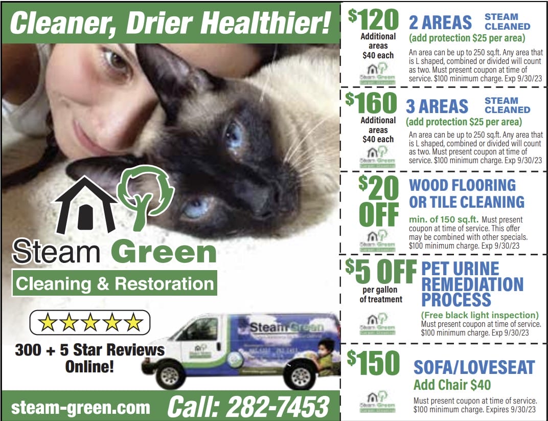 Coupon Steam Green Carpet Cleaning And Restoration